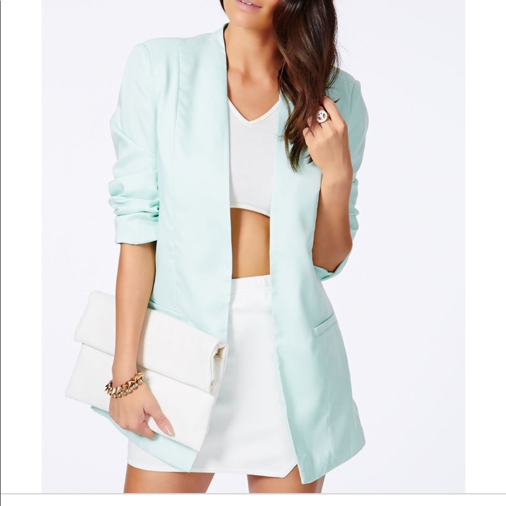 Missguided boyfriend longline blazer